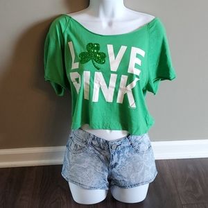 VS PINK St. Patrick's Day crop top